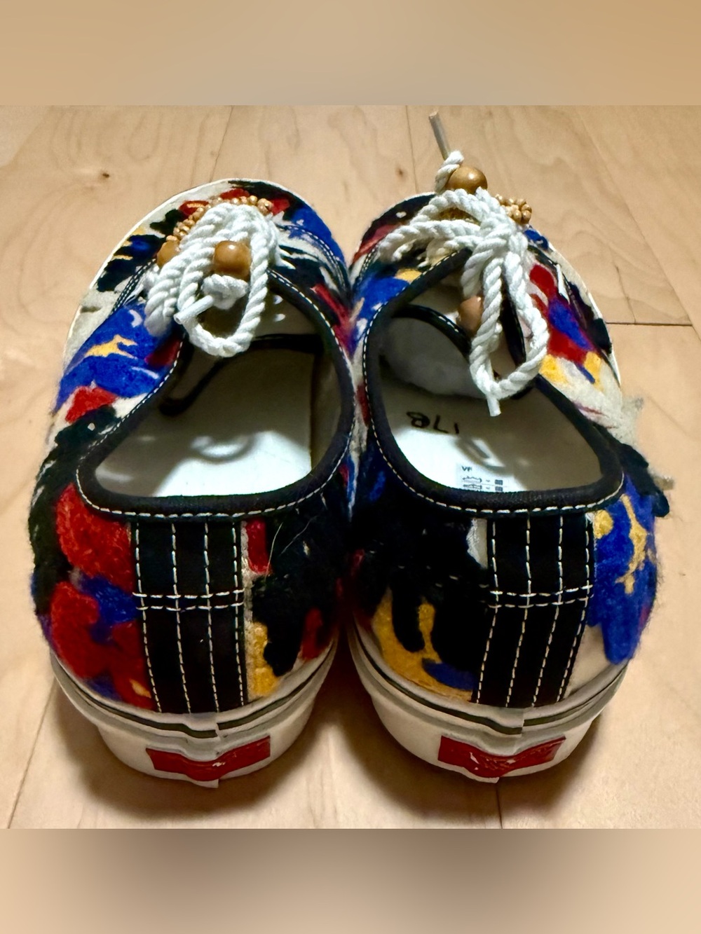 NWOB Vans Premium Authentic 44 Needlework Shoes Sneakers Floral Men’s US 10.5 - Picture 5 of 7